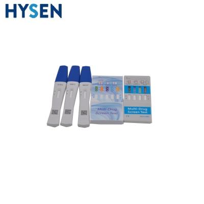 China Hysen Multi-Drug Test Strip Cassette Ce Marked Urine Drug Analyzer Shelf Life 2 years for sale