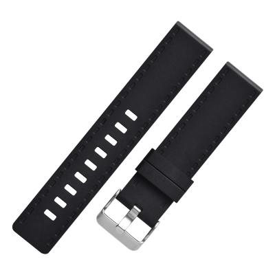 China Fashion Black Color TPU Watch Strap 20mm Bands For Smart Watch for sale