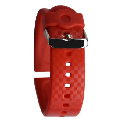 China Checkerboard Style Silicone Rubber Wristband Multi Color watch band 24mm for sale