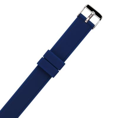 Chine Bandes de montre d'une seule pièce de silicone d'ODM, bracelet de montre en caoutchouc à plat de 18mm à vendre