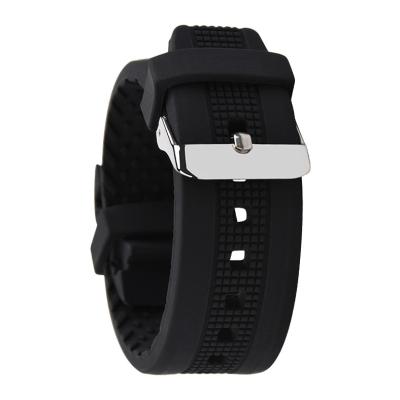 China 22mm Mens Rubber Watch Bands Breathable SGS ROHS passed for sale