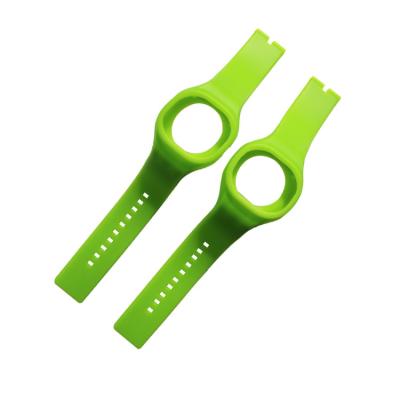 China One Piece Watch Strap Silicone Rubber Watch Band With Watch Slot for sale
