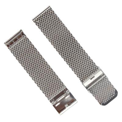 China Polished 22mm Mesh Watch Band , ROHS SS Metallic Watch Straps for sale