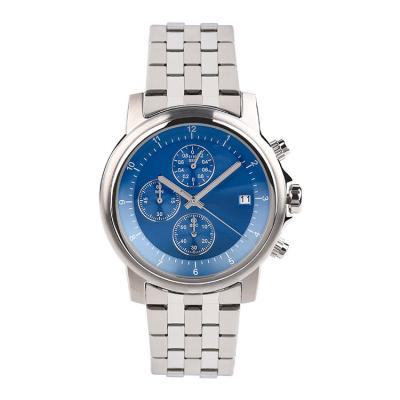 China Spitzenquarz-Uhr RoHs, wasserdichte Chronograph-Armbanduhr zu verkaufen
