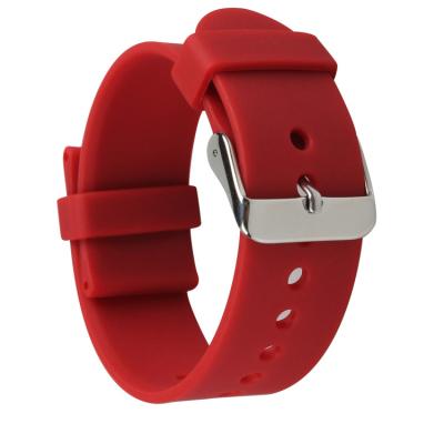 China 20mm TPU Watch Band , SHX Rubber Wrist Watch Straps Red Color for sale