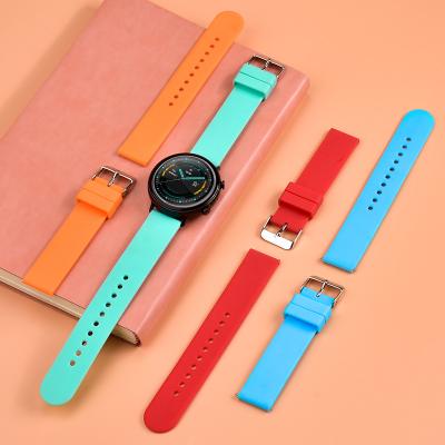China 18mm TPU Watch Band , ODM Watch Straps For Small Wrists Yellow for sale