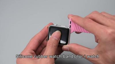 Chine bande de bracelet de montre en caoutchouc de silicone de 38 40 42 44mm pour la montre 7 d'Apple 6 5 4 3 2 1 à vendre