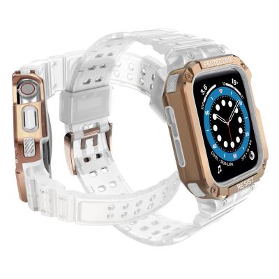 China 38 42mm Luxury Two Color Integrated TPU Waterproof Components For Apple Watch for sale