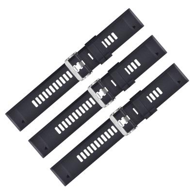China Women Men Sport TPU Rubber Watch Bands Strap 26mm Width Replacement for sale