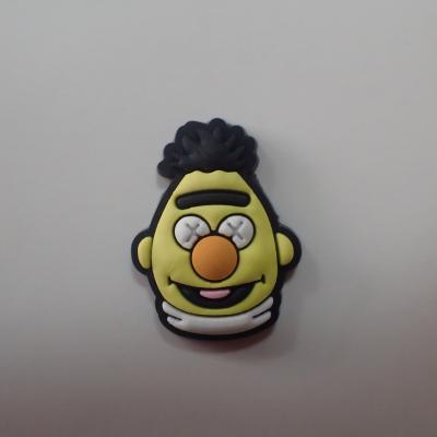 China Cartoon Character Silicone Rubber Patch Fashion Design Relief Logo PVC Badge for sale