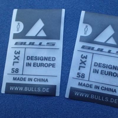 China Etiquetas de costura hechas a mano de impresión transparentes de TPU en venta