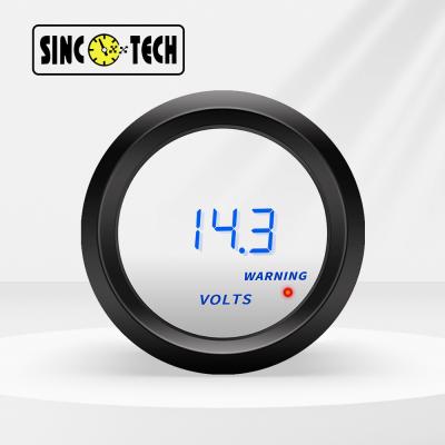 China Sinco Tech 6117B Car Gauge LED 52mm Voltmeter Gauge Auto Mobile Meter Display Plastic for sale