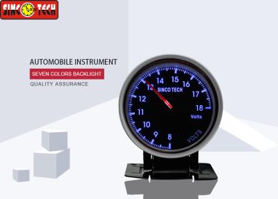 China Racing Car Voltmeter Gauge , 60Mm PM High Speed 12 Volt Digital Voltage Meter for sale