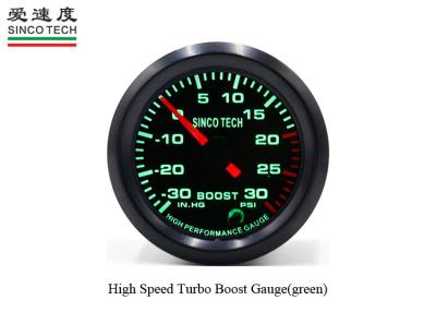 China 6341 52mm Digital Boost Gauge , Green Boost Gauge  Boost Sensor Signal for sale