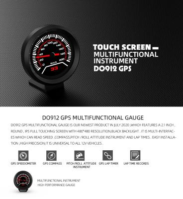 China 8VDC 12000rpm Touch Compass Lap Time Speed Gauge for sale