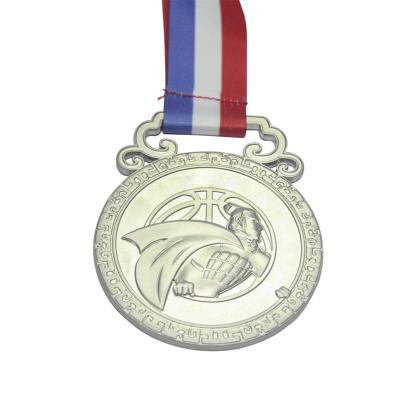 China Blank Zinc Alloy 3D Souvenir Medals Silver Award Marathon Running Metal Sport Medal for sale