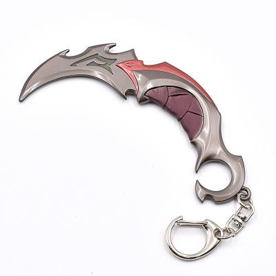 China Custom Metal Craft Keychain Gift Valorant Game Predatory Impression Claw Blade en venta