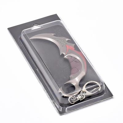 China Custom Metal Craft Keychain Gift Valorant Game Props Equipment Predatory Impression Claw Blade à venda