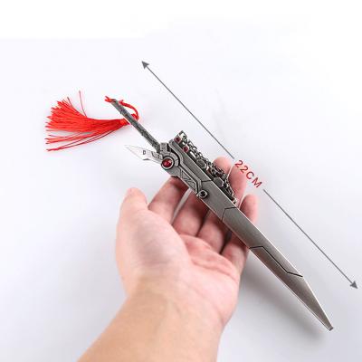 Chine Global competitive game LOL source plan fire Samurai sword equipment metal crafts sword keychain gift decoration piece à vendre