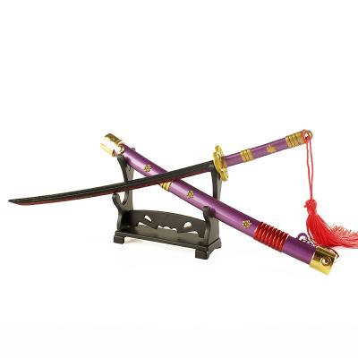 China Purple One Piece Zoro Sword Keychain Enma Zinc Alloy 100% Custom for sale