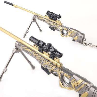 China Men'S Fashion Accessories AWM Sniper Rifle Guns Key Chain Metal Pendant for sale