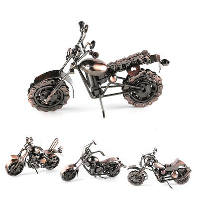 China Retro Classic Metal Iron Die Cast Toy Cars Motorcycle Vehicle Mold Art Docor for sale