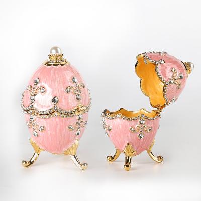 China Alloy Ornaments Metal Jewelry Box Small Decorative Item Diamond Set for sale