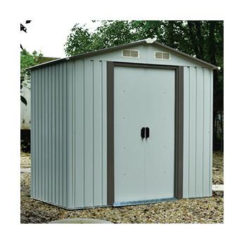 China Galvanized Steel Apex Roof Garden Sheds , 6x8ft 8x10 Metal Storage Shed for sale