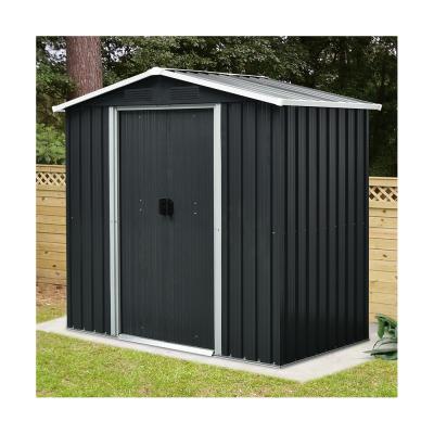 China Mail Package Outdoor Metal Storage Shed 4x6ft 4x8Ft  0.6mm Thickness Galvanized Frame for sale