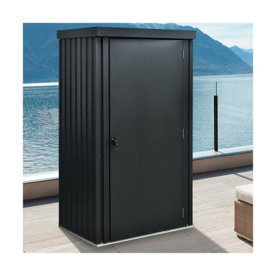 China 0.8m2 0.4mm Compact Storage Shed High End Easy Installed Garden Tool Storage Cabinet for sale