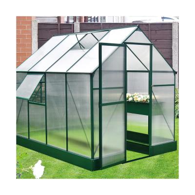 China 4x6ft Aluminium Frame Greenhouse 10 X 6 Polycarbonate Greenhouse for sale