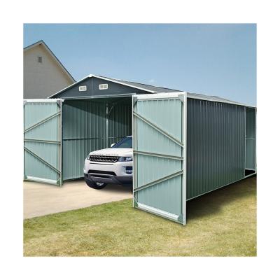 China 13x10 20x10 Metal Shed , Large Metal Storage Shed 15m2 18m2 Anthracite Green Brown for sale