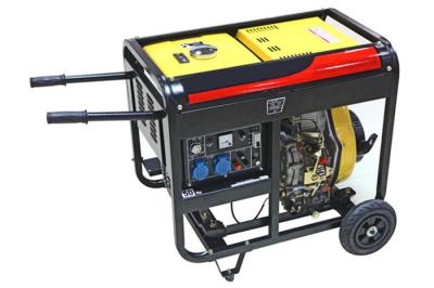 China 220V Single Phase 5kva Portable Diesel Generator with Wheels Electric start 4.5kva for sale