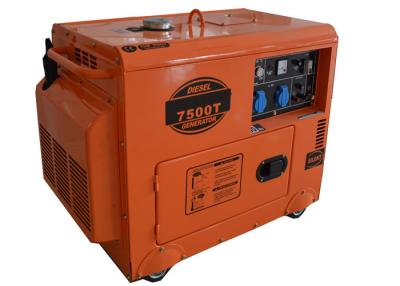 China Electric start air cooled small portable generators diesel power 6kw for sale