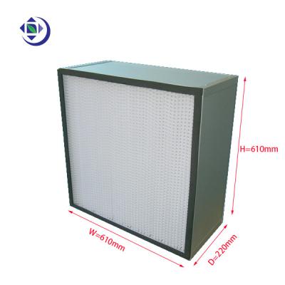 China High Efficiency H13 Hepa Filter , Hepa Filter Deep Pleated Separator 610x610x220mm for sale