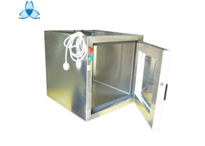 China UV Lamp Air Shower Pass Box With Manual Interlocking Doors , Support Brackets for sale