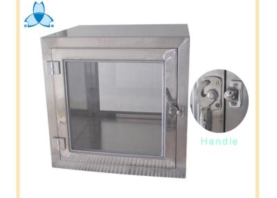 China Stainless steel 304 Air Shower Embedded Pass Through Cabinet, two doors interlocked for sale