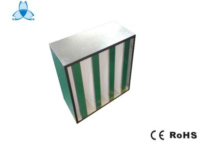 China Polyurethane Sealant  V Bank Filter For Mid - Level Air Box System for sale
