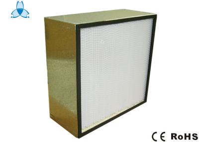 China Clean Room HEPA Air Filter Wooden Frame With Paper Foil Separator 610x610x150mm for sale