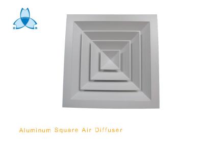 China Four Way Low Resistance Ceiling Air Diffuser 450x450mm Fit For Supply Airflow for sale