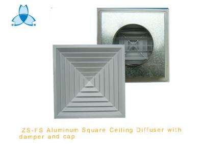 China White Ceiling Vent Diffuser Excellent Appearance With Cap , 600x600mm Face Size for sale