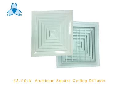 China 4 Way Ceiling Air Diffuser With Damper , Powder Coated Surface Finish for sale