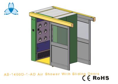 China Personal  Interlocked Air Shower Room Auto Single - Leaf Slidng Doors For 2 persons for sale