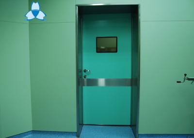 China Manual Swing Hospital Air Filter , Single Leaf Hospital Room Door With Viewing Window for sale