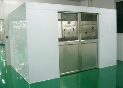 China Industry Cleanroom Air Shower System Tunnel With Width 1800 Automatic Sliding Doors for sale