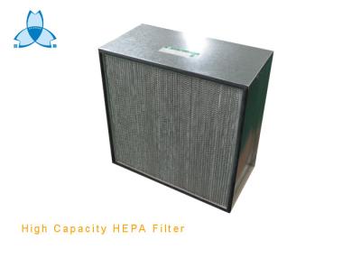 China Galvanized Frame High Capacity HEPA Air Filter With Aluminum Separator H13 Class for sale