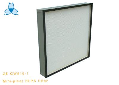 China Commercial Air Conditioner HVAC System H13 Hepa Panel Filter Mini Pleat HEPA Filter for sale