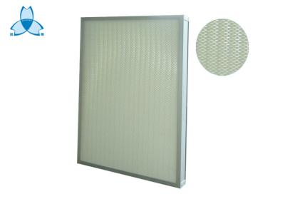 China Anodized Aluminum Frame Mini Pleat HEPA Filter For Clean Room / HVAC Applications for sale