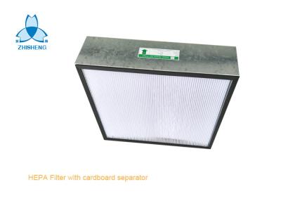 China Metal Frame HEPA Filter With Paper Separator For Clean Room Air Shower , Air Handling Unit for sale
