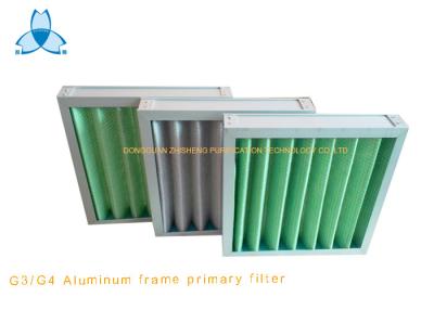 China Het aluminiumkader plooide Preluchtfilter/Ruwe Filter van Airconditioning of HVAC-systeem Te koop